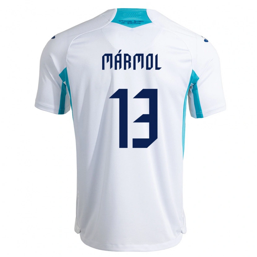 Danxen Kid Honduras Edil Mármol #13 White Blue Sky Blue Home Jersey 26-28 T-Shirt