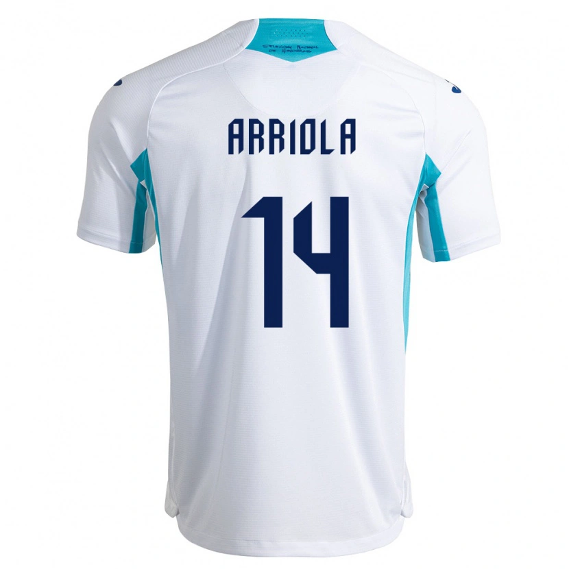 Danxen Kid Honduras Yeison Arriola #14 White Blue Sky Blue Home Jersey 26-28 T-Shirt