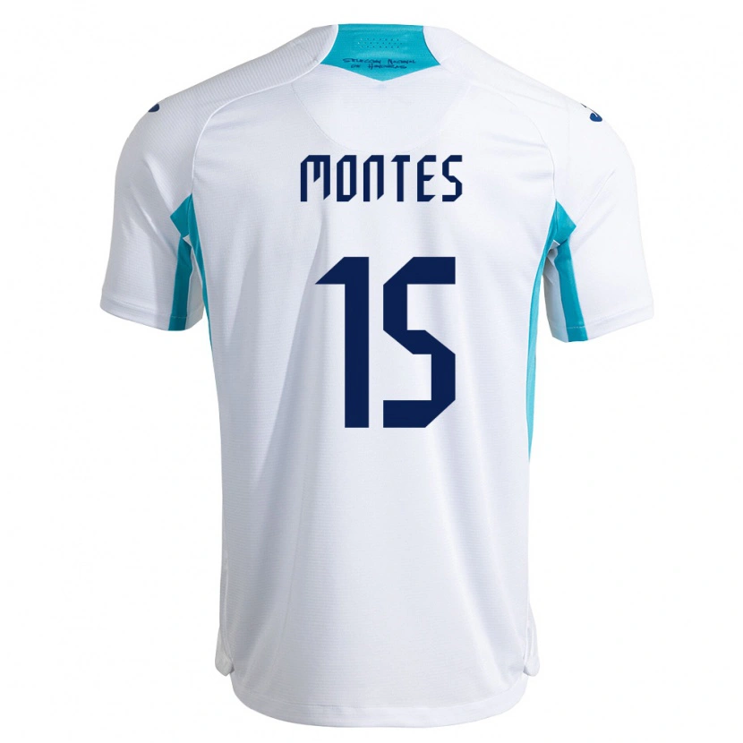 Danxen Kid Honduras Getsel Montes #15 White Blue Sky Blue Home Jersey 26-28 T-Shirt