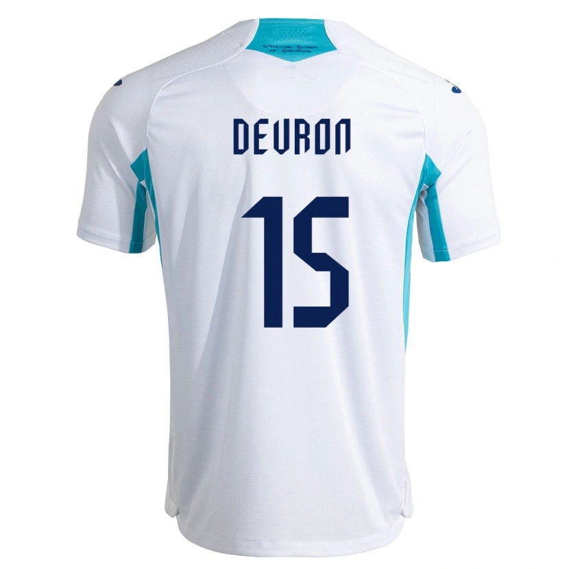 Danxen Kid Honduras Devron García #15 White Blue Sky Blue Home Jersey 26-28 T-Shirt