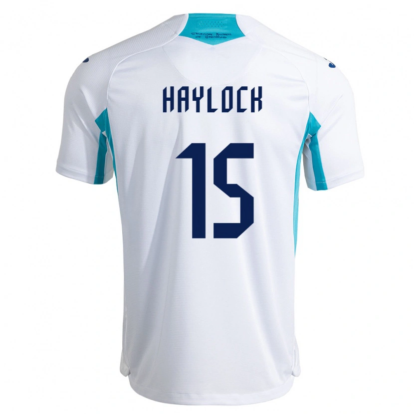 Danxen Kid Honduras Kendra Haylock #15 White Blue Sky Blue Home Jersey 26-28 T-Shirt