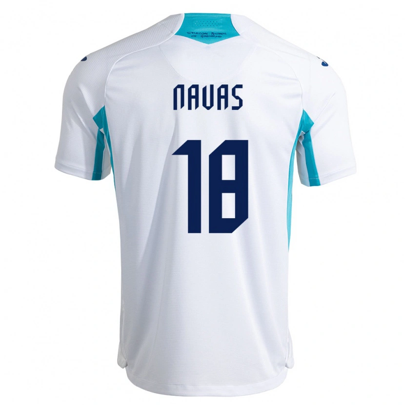 Danxen Kid Honduras Johan Navas #18 White Blue Sky Blue Home Jersey 26-28 T-Shirt