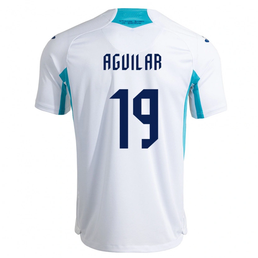 Danxen Kid Honduras Ángel Aguilar #19 White Blue Sky Blue Home Jersey 26-28 T-Shirt