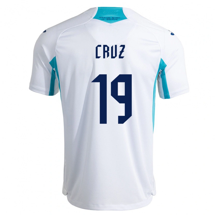 Danxen Kid Honduras Russel Cruz #19 White Blue Sky Blue Home Jersey 26-28 T-Shirt