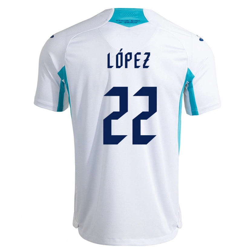 Danxen Kid Honduras Luis López #22 White Blue Sky Blue Home Jersey 26-28 T-Shirt