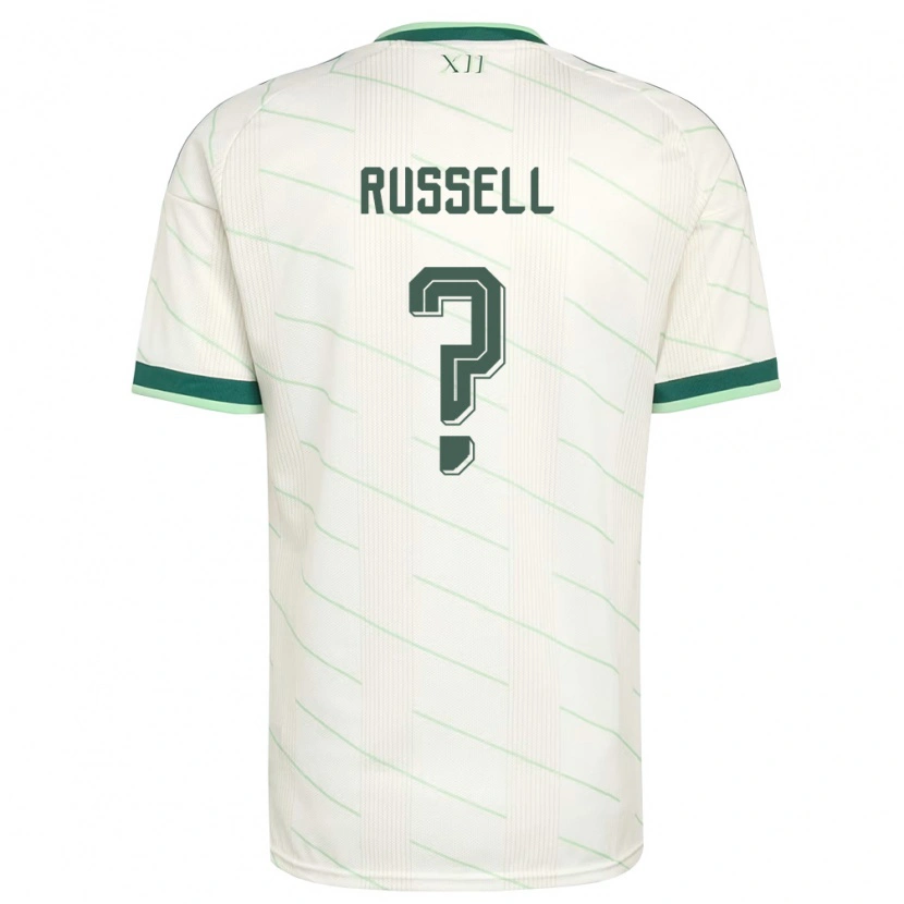 Danxen Kid Northern Ireland Jonny Russell #0 White Green Away Jersey 26-28 T-Shirt