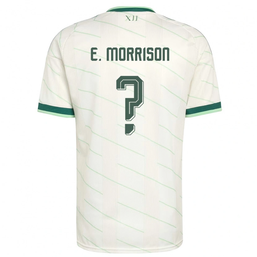 Danxen Kid Northern Ireland Emmett Morrison #0 White Green Away Jersey 26-28 T-Shirt