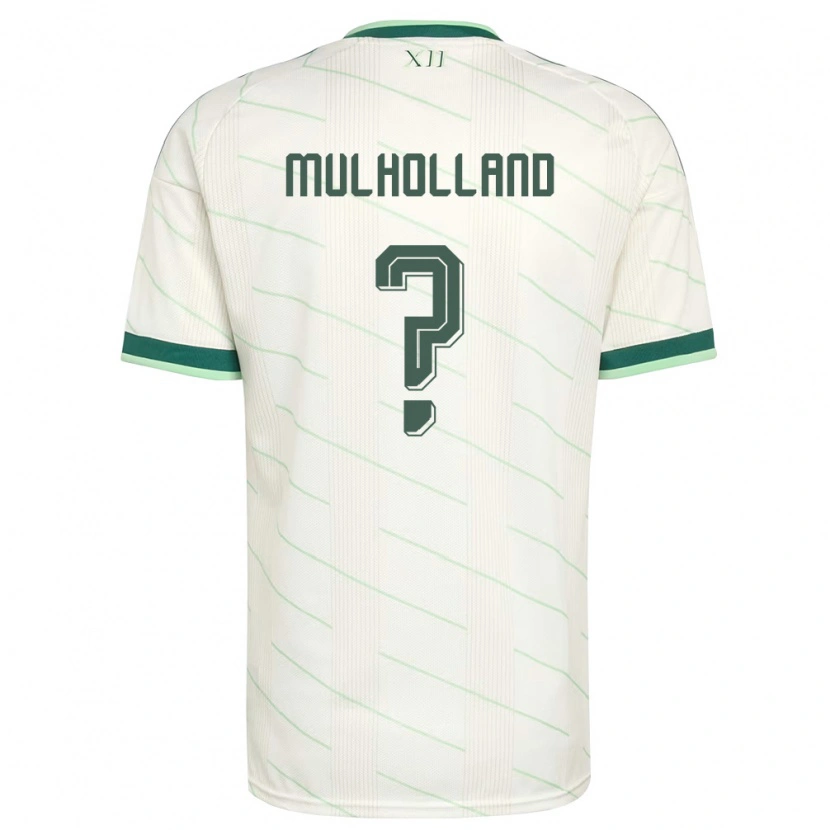 Danxen Kid Northern Ireland Michael Mulholland #0 White Green Away Jersey 26-28 T-Shirt
