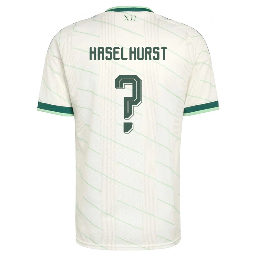 Danxen Kid Northern Ireland Will Haselhurst #0 White Green Away Jersey 26-28 T-Shirt