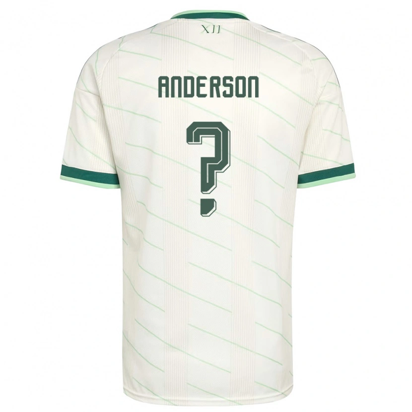Danxen Kid Northern Ireland Alfie Anderson #0 White Green Away Jersey 26-28 T-Shirt