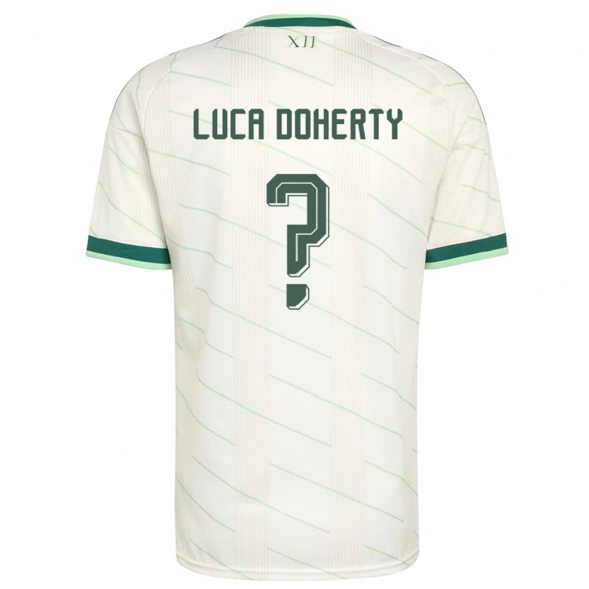Danxen Kid Northern Ireland Luca Doherty #0 White Green Away Jersey 26-28 T-Shirt