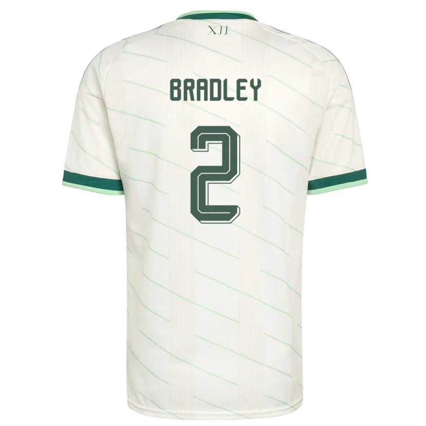 Danxen Kid Northern Ireland Conor Bradley #2 White Green Away Jersey 26-28 T-Shirt