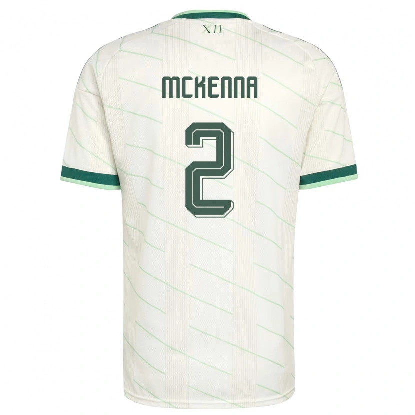 Danxen Kid Northern Ireland Rebecca Mckenna #2 White Green Away Jersey 26-28 T-Shirt