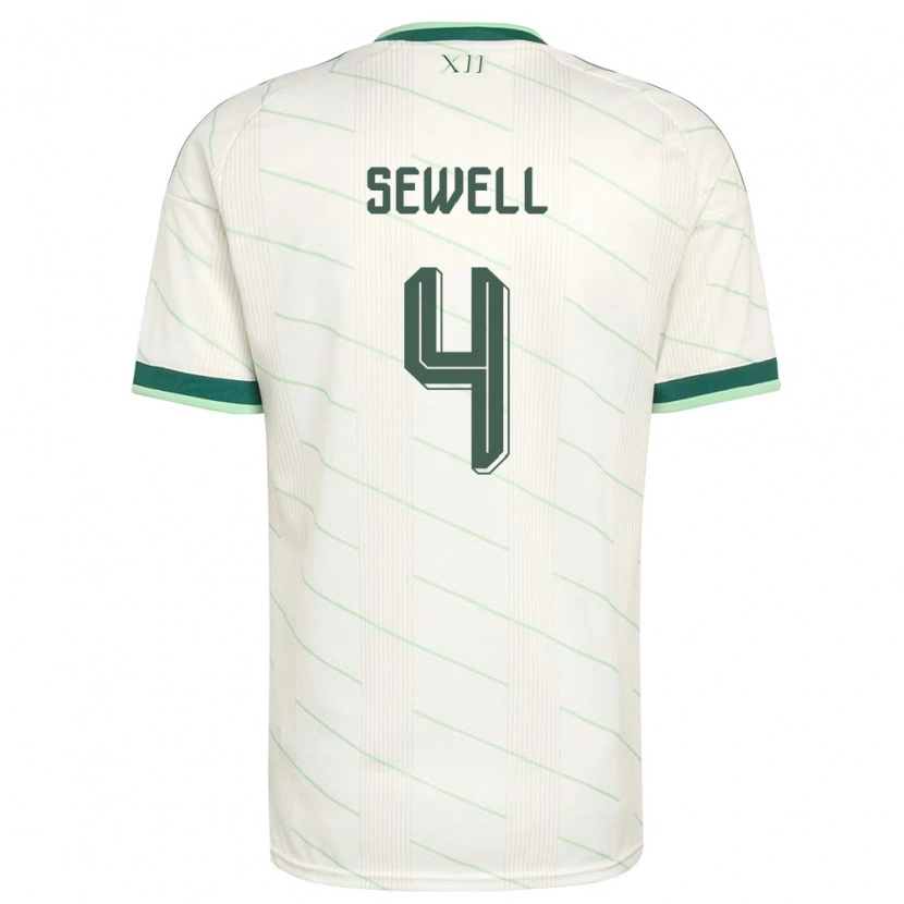 Danxen Kid Northern Ireland Broghan Sewell #4 White Green Away Jersey 26-28 T-Shirt