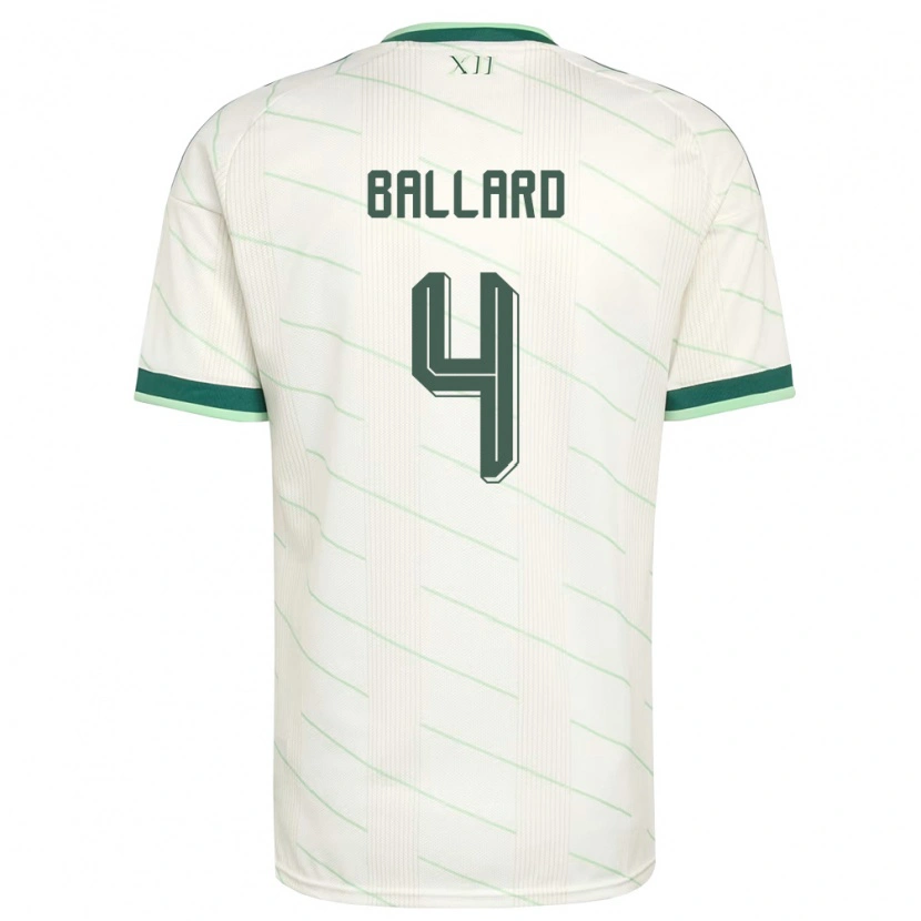 Danxen Kid Northern Ireland Daniel Ballard #4 White Green Away Jersey 26-28 T-Shirt