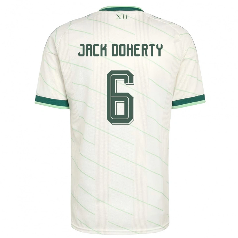 Danxen Kid Northern Ireland Jack Doherty #6 White Green Away Jersey 26-28 T-Shirt