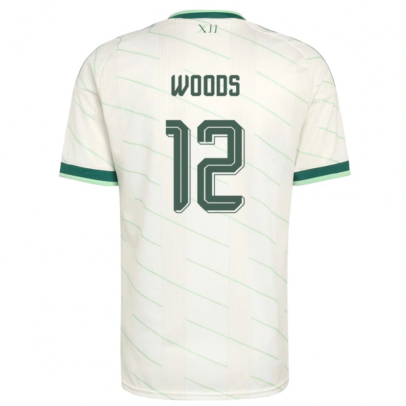 Danxen Kid Northern Ireland Lilie Woods #12 White Green Away Jersey 26-28 T-Shirt