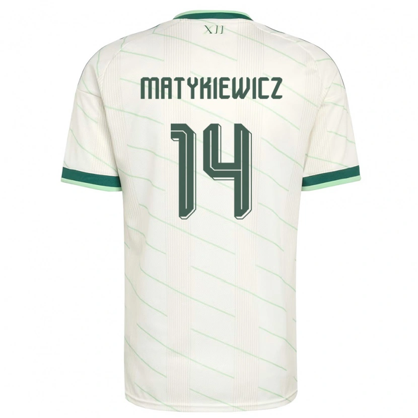 Danxen Kid Northern Ireland Luke Matykiewicz #14 White Green Away Jersey 26-28 T-Shirt