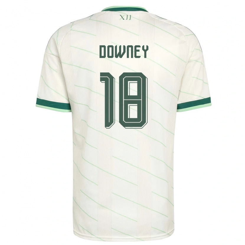 Danxen Kid Northern Ireland Brandon Downey #18 White Green Away Jersey 26-28 T-Shirt