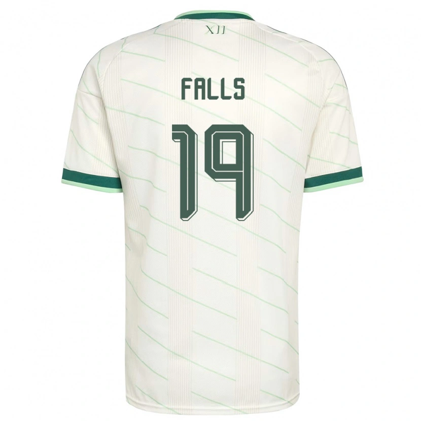 Danxen Kid Northern Ireland Conor Falls #19 White Green Away Jersey 26-28 T-Shirt