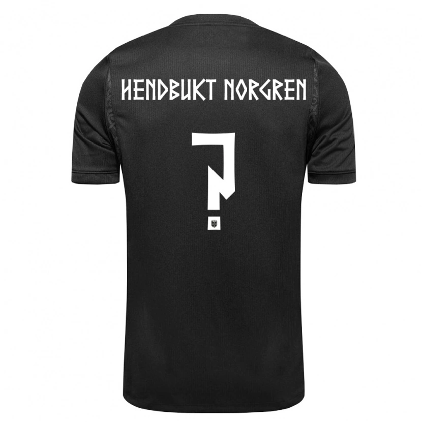 Danxen Kid Norway Edvard Hendbukt Norgren #0 Black Away Jersey 26-28 T-Shirt