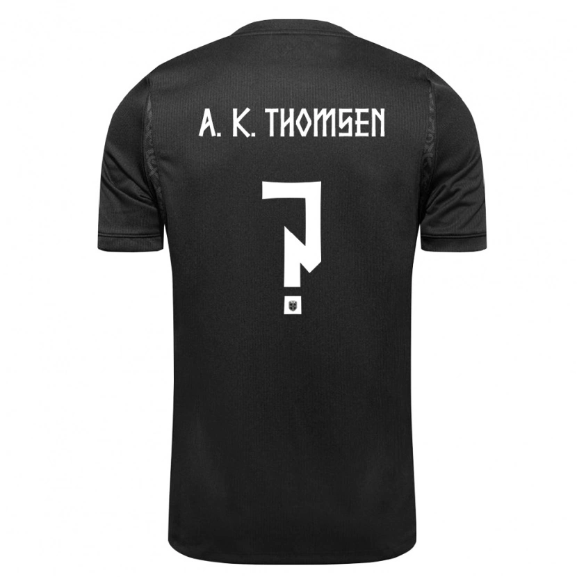 Danxen Kid Norway Adrian Konglevoll Thomsen #0 Black Away Jersey 26-28 T-Shirt