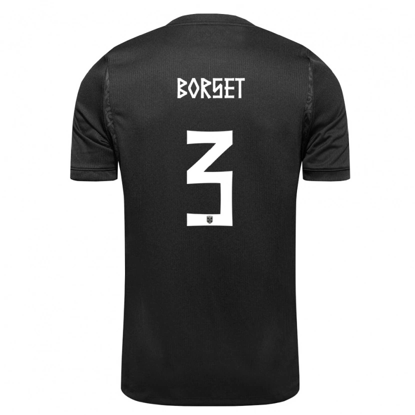 Danxen Kid Norway Anders Børset #3 Black Away Jersey 26-28 T-Shirt