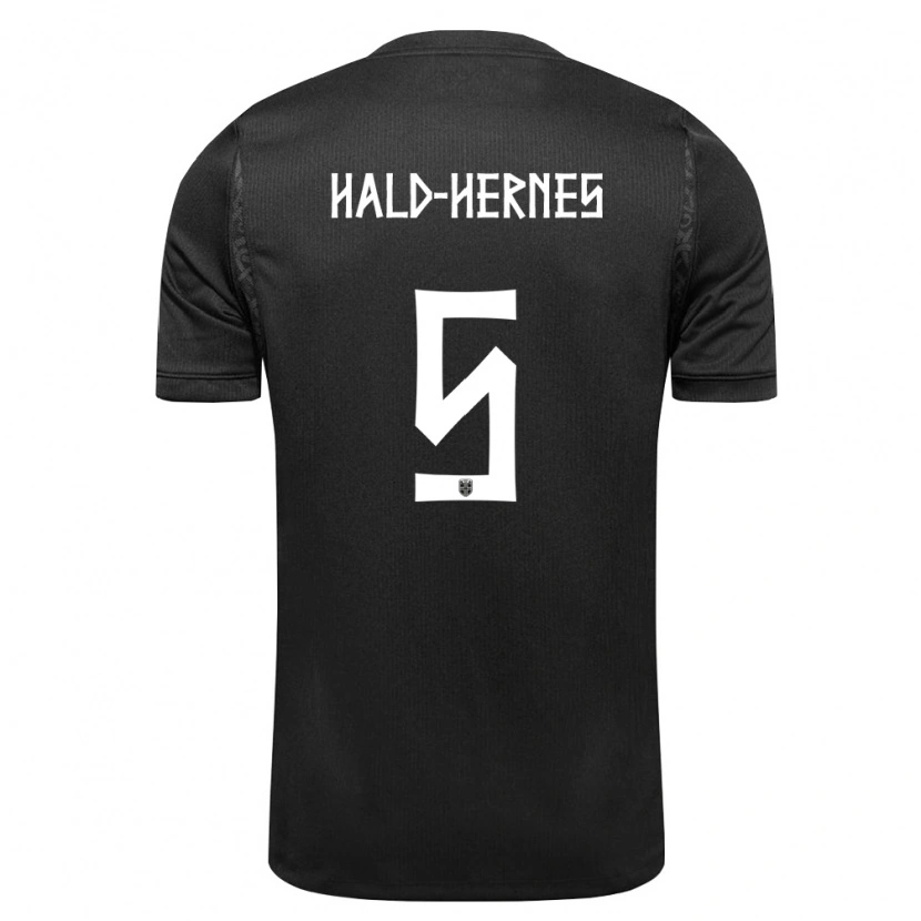 Danxen Kid Norway Ulrik Hald-Hernes #5 Black Away Jersey 26-28 T-Shirt