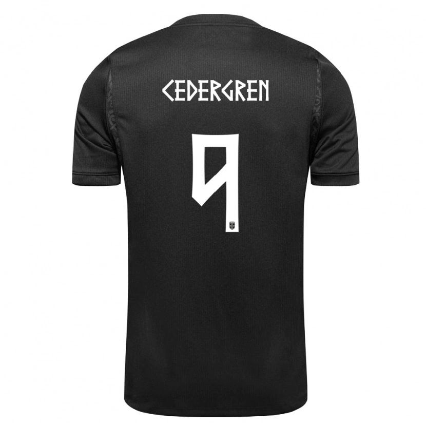 Danxen Kid Norway Abel Cedergren #9 Black Away Jersey 26-28 T-Shirt