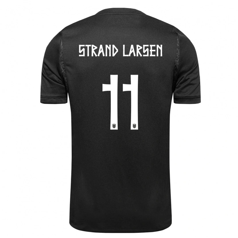 Danxen Kid Norway Jørgen Strand Larsen #11 Black Away Jersey 26-28 T-Shirt
