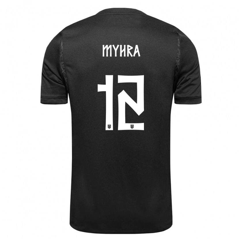 Danxen Kid Norway Viljar Myhra #12 Black Away Jersey 26-28 T-Shirt