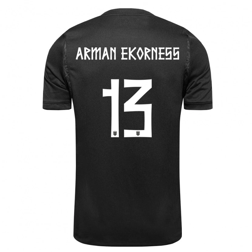 Danxen Kid Norway Karsten Arman Ekorness #13 Black Away Jersey 26-28 T-Shirt