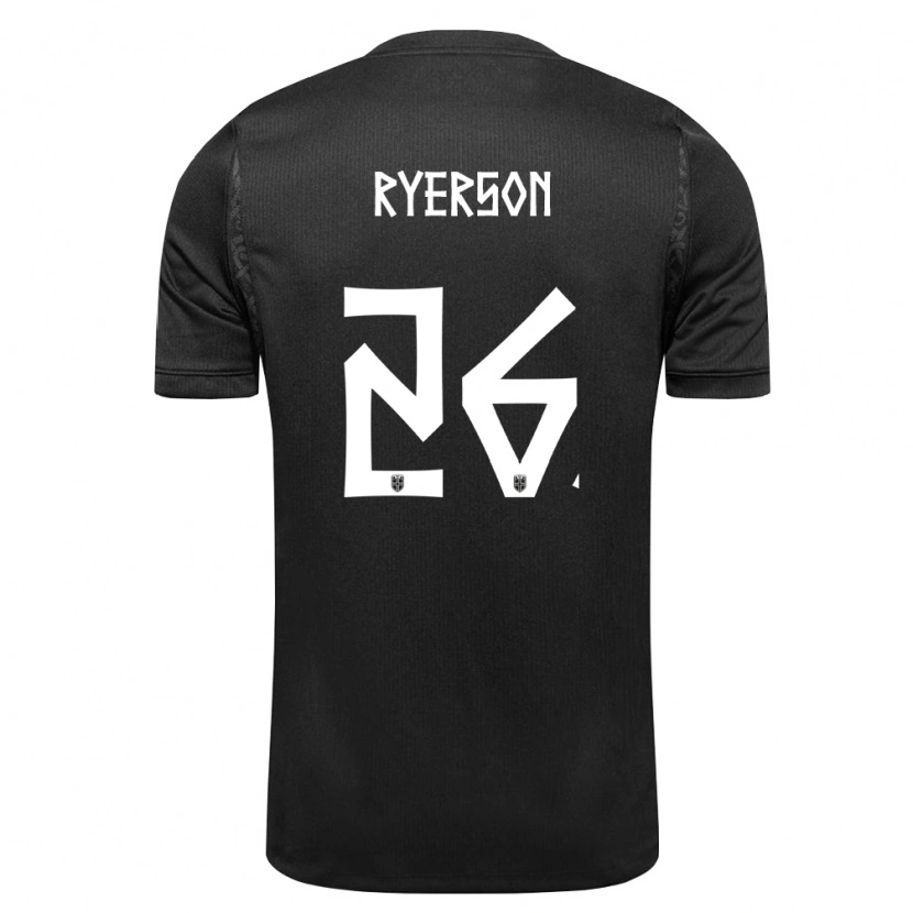 Danxen Kid Norway Julian Ryerson #26 Black Away Jersey 26-28 T-Shirt