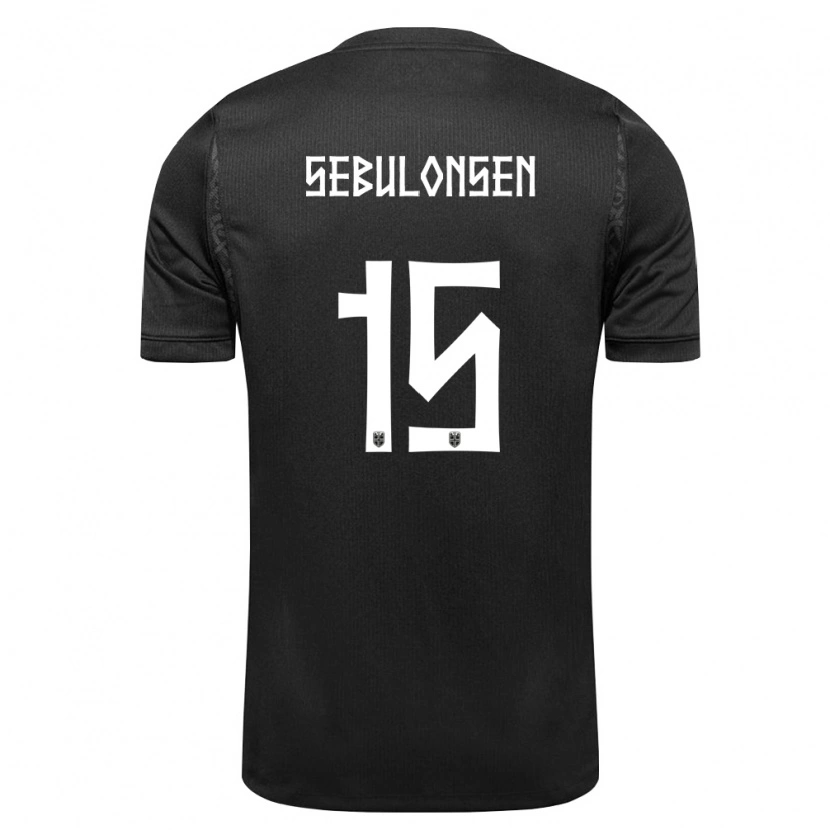 Danxen Kid Norway Sebastian Sebulonsen #15 Black Away Jersey 26-28 T-Shirt