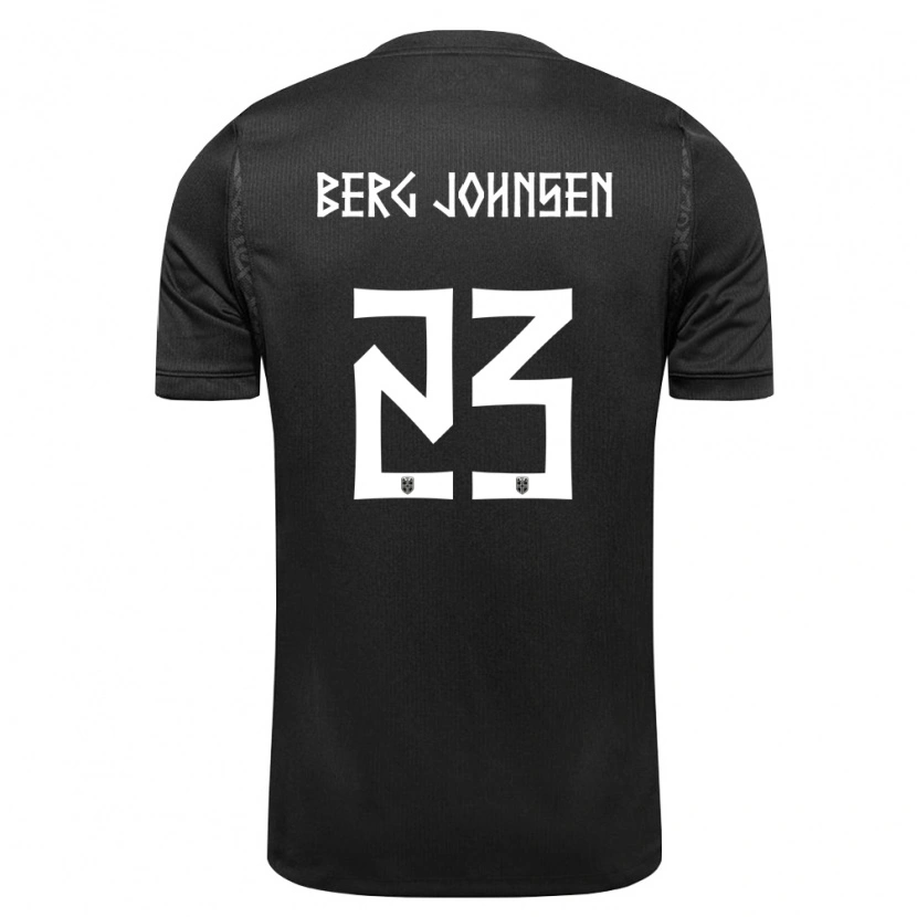 Danxen Kid Norway Lasse Berg Johnsen #23 Black Away Jersey 26-28 T-Shirt