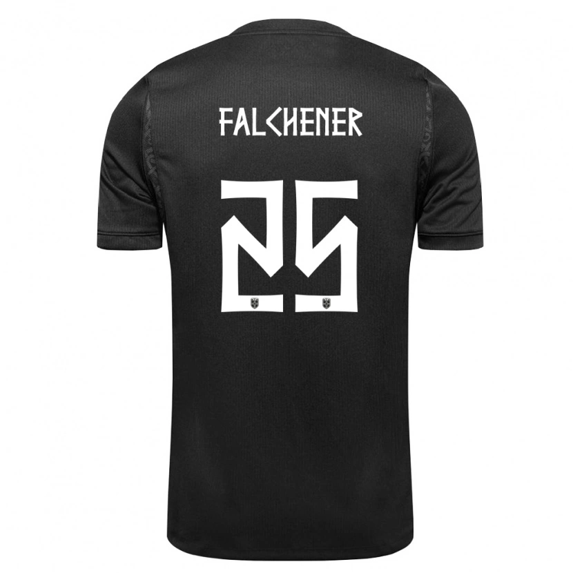 Danxen Kid Norway Henrik Falchener #25 Black Away Jersey 26-28 T-Shirt