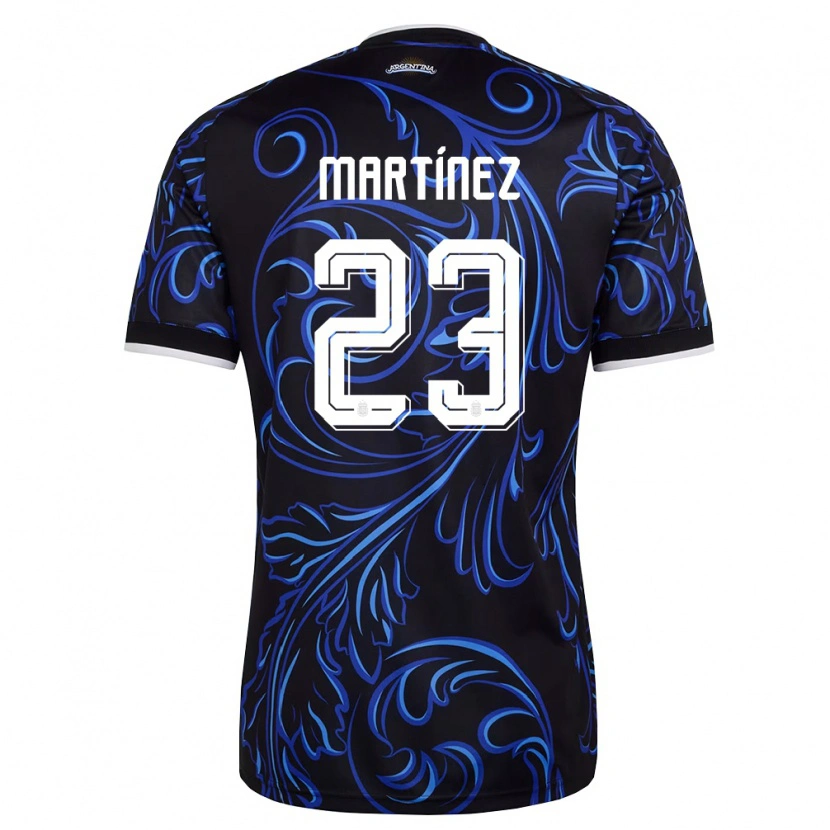 Danxen Kid Argentina Emiliano Martínez #23 Black White Sky Blue Away Jersey 26-28 T-Shirt