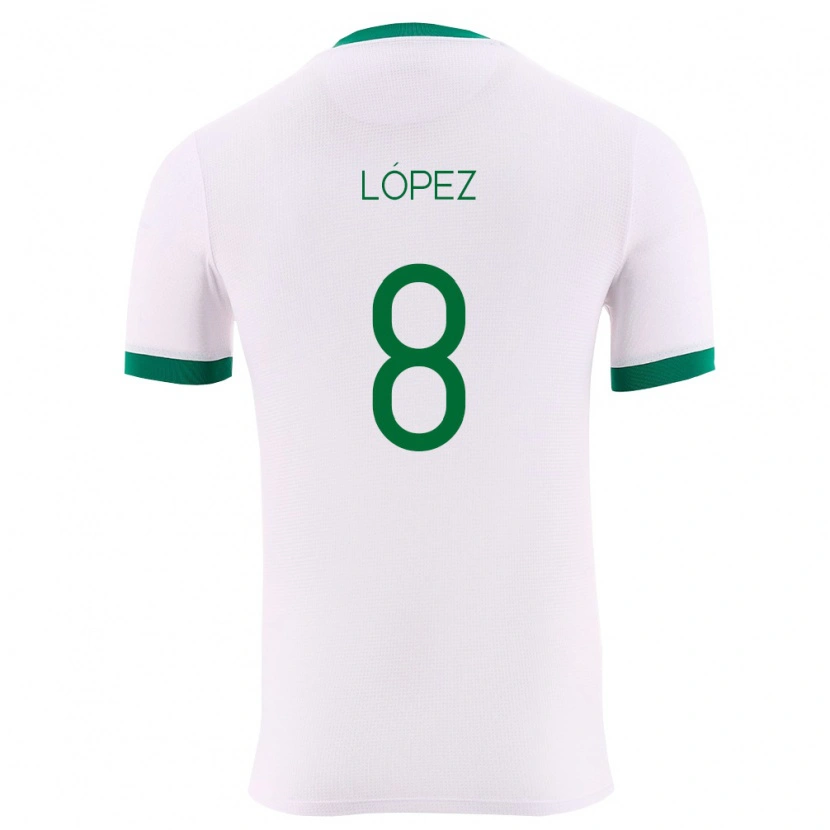 Danxen Kid Bolivia Óscar López #8 White Green Red Away Jersey 26-28 T-Shirt