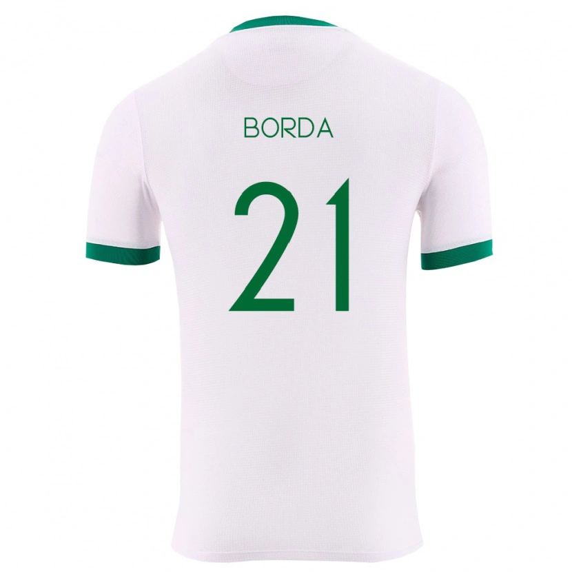 Danxen Kid Bolivia Carlos Borda #21 White Green Red Away Jersey 26-28 T-Shirt