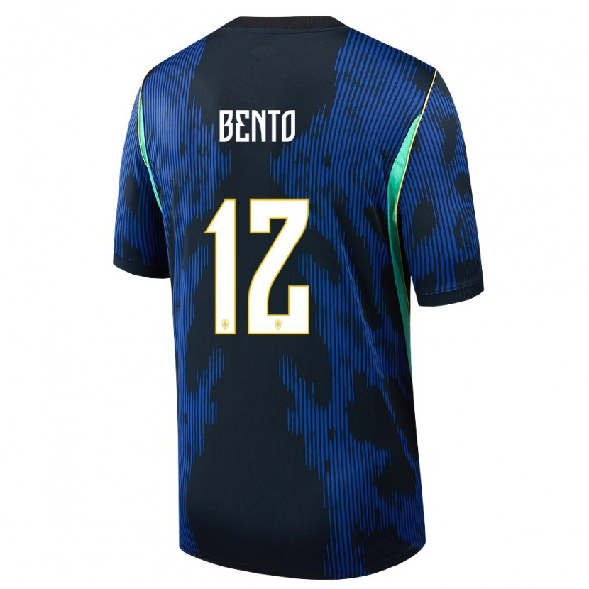 Danxen Kid Brazil Bento #12 Blue Navy Yellow Away Jersey 26-28 T-Shirt