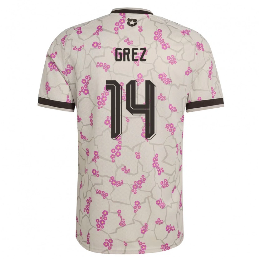 Danxen Kid Chile Javiera Grez #14 White Purple Away Jersey 26-28 T-Shirt