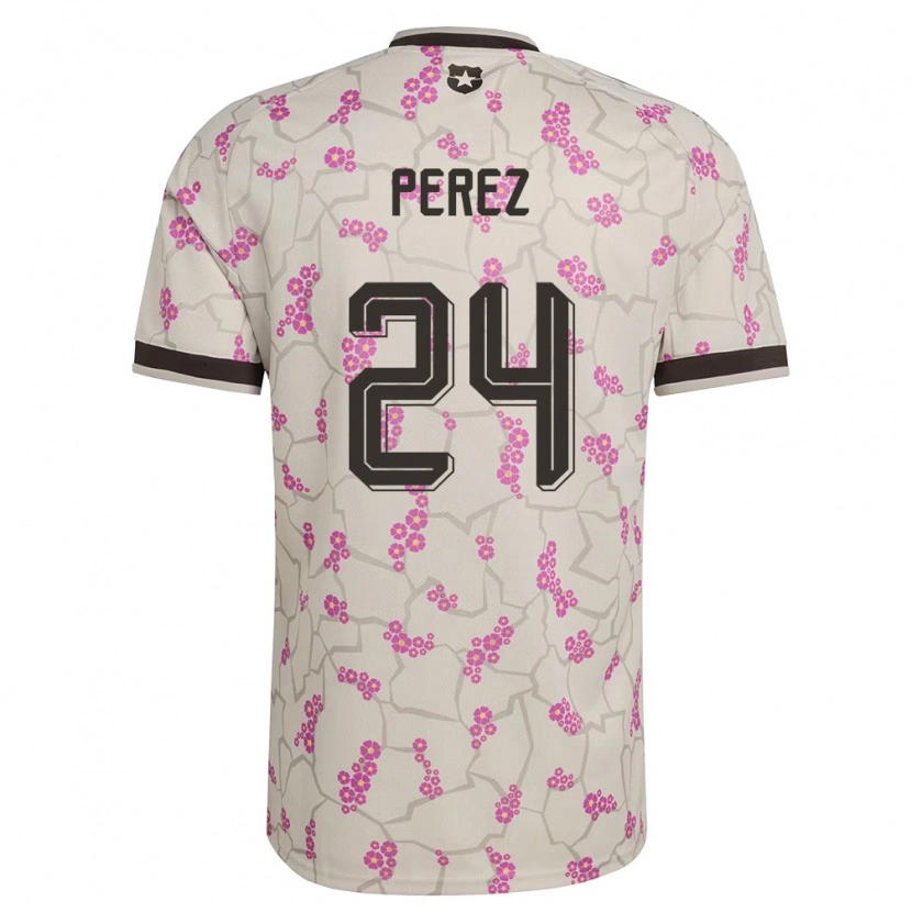 Danxen Kid Chile César Pérez #24 White Purple Away Jersey 26-28 T-Shirt