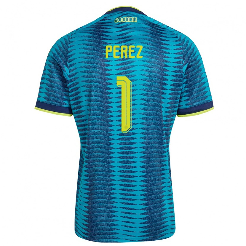 Danxen Kid Colombia Catalina Pérez #1 Blue Navy Yellow Away Jersey 26-28 T-Shirt