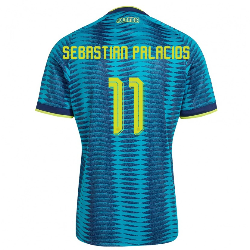 Danxen Kid Colombia Juan Sebastián Palacios #11 Blue Navy Yellow Away Jersey 26-28 T-Shirt