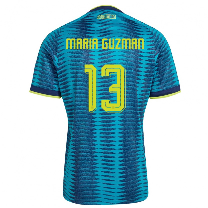 Danxen Kid Colombia Ana María Guzmán #13 Blue Navy Yellow Away Jersey 26-28 T-Shirt