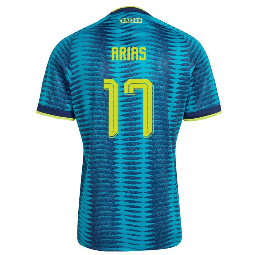 Danxen Kid Colombia Carolina Arias #17 Blue Navy Yellow Away Jersey 26-28 T-Shirt