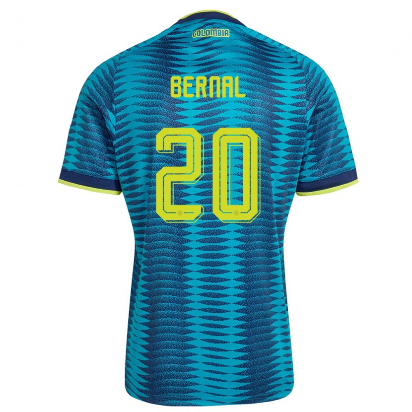 Danxen Kid Colombia Nicolas Bernal #20 Blue Navy Yellow Away Jersey 26-28 T-Shirt