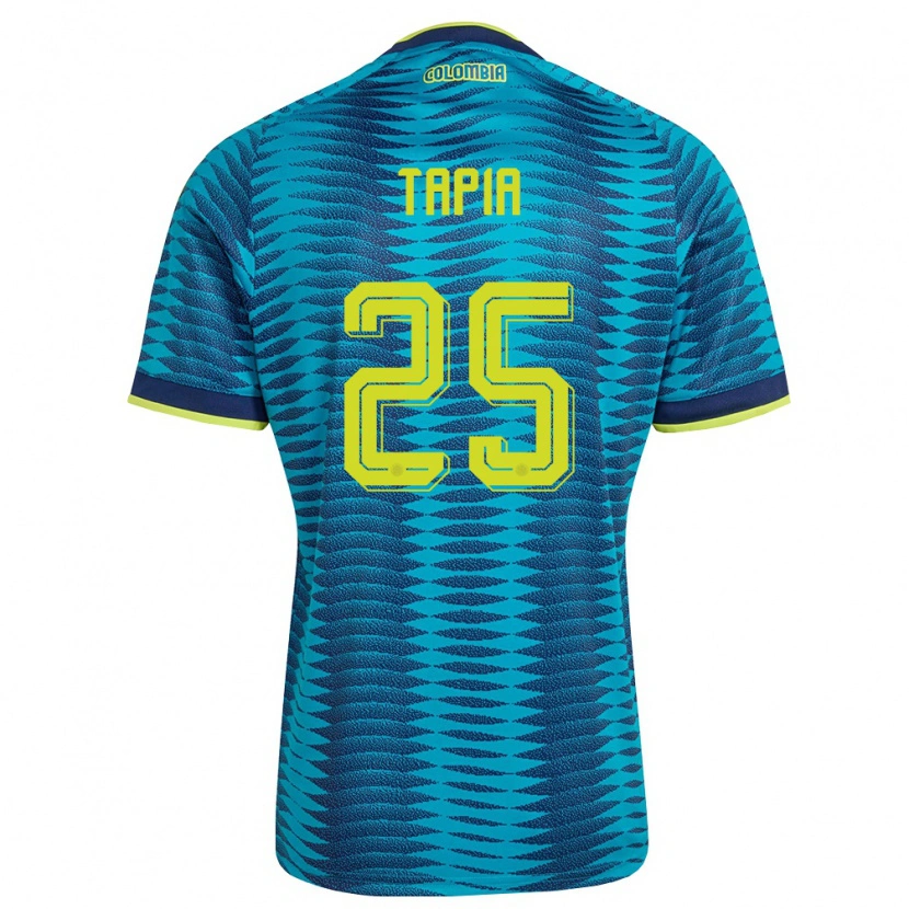 Danxen Kid Colombia Katherine Tapia #25 Blue Navy Yellow Away Jersey 26-28 T-Shirt
