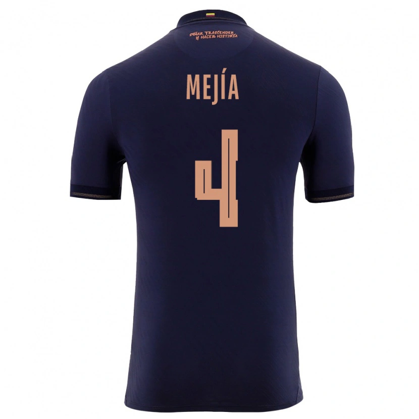 Danxen Kid Ecuador Jordan Mejía #4 Navy Gold Away Jersey 26-28 T-Shirt