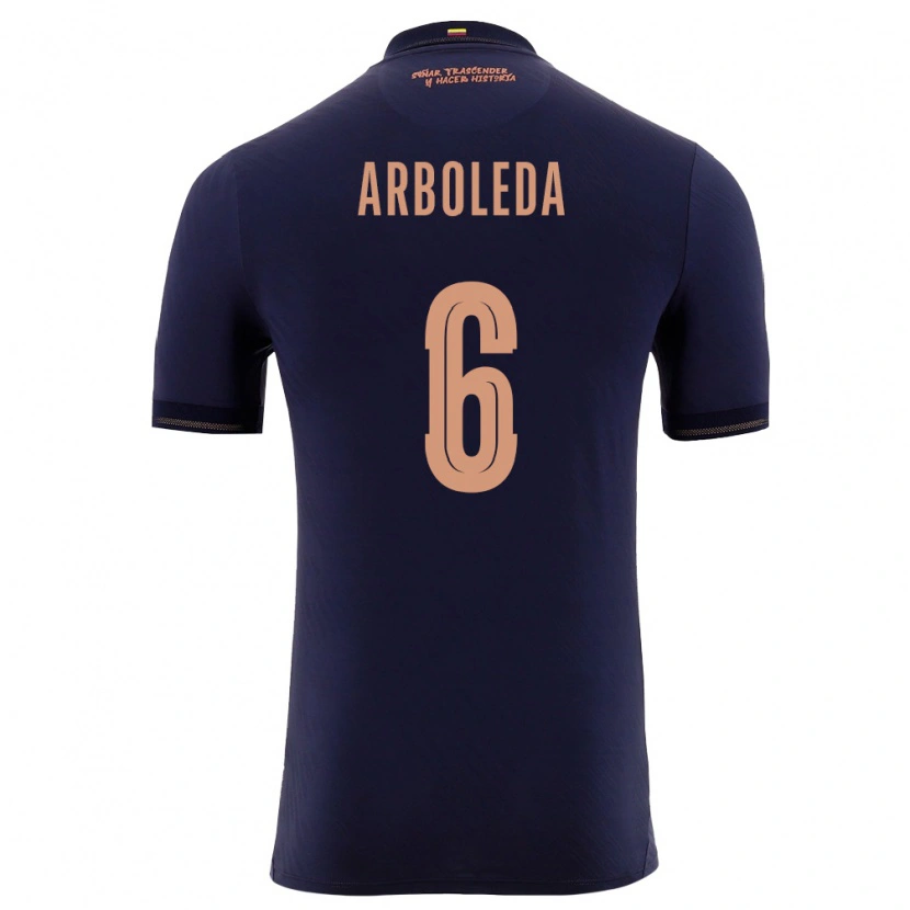Danxen Kid Ecuador Edu Arboleda #6 Navy Gold Away Jersey 26-28 T-Shirt